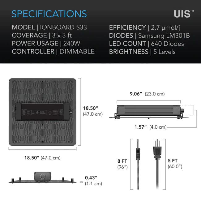 Lámpara LED de cultivo AC Infinity Ionboard S33 - 260 W (AC-IBS33)