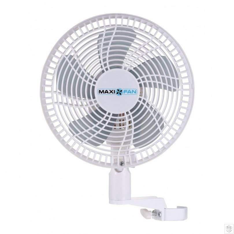 Air Movement Fan Maxifan Oscillating Clip Fan - 2 Speed - 20cm (with new tent clip)