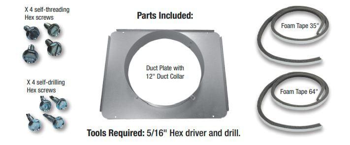 Dehumidifier Quest 155 Dehumidifier - Return Duct Kit (Intake)