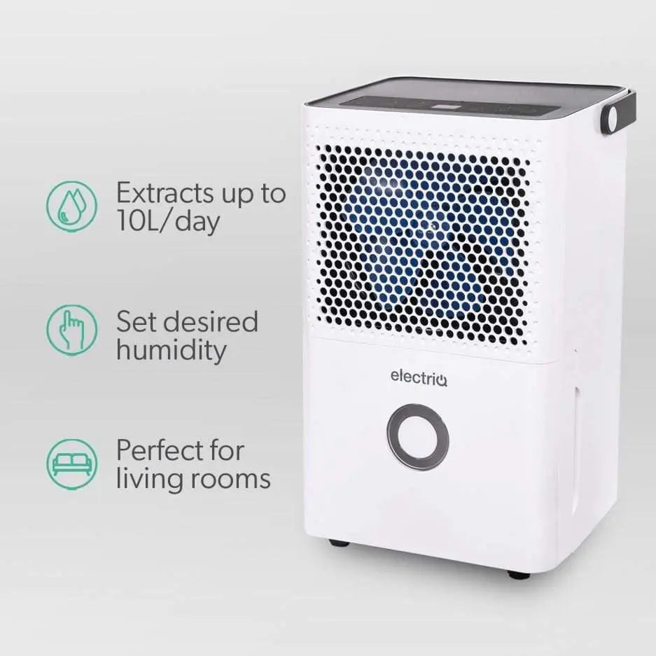 electriQ 10 Litre Dehumidifier with Humidistat