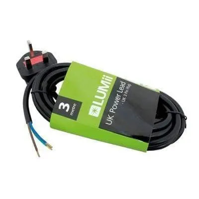 13A vorgesteckter Stecker mit abisoliertem Ende (3m)