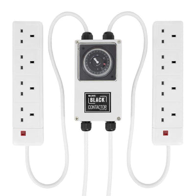 Temporizador de contactor Lumii negro de 8 vías