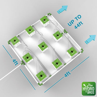 FloraFlex - 9 Plant Microdrip Irrigation System - 4 x 4ft space