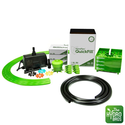Kit FloraFlex - 15 cm (1 galón) de llenado rápido | 4 plantas
