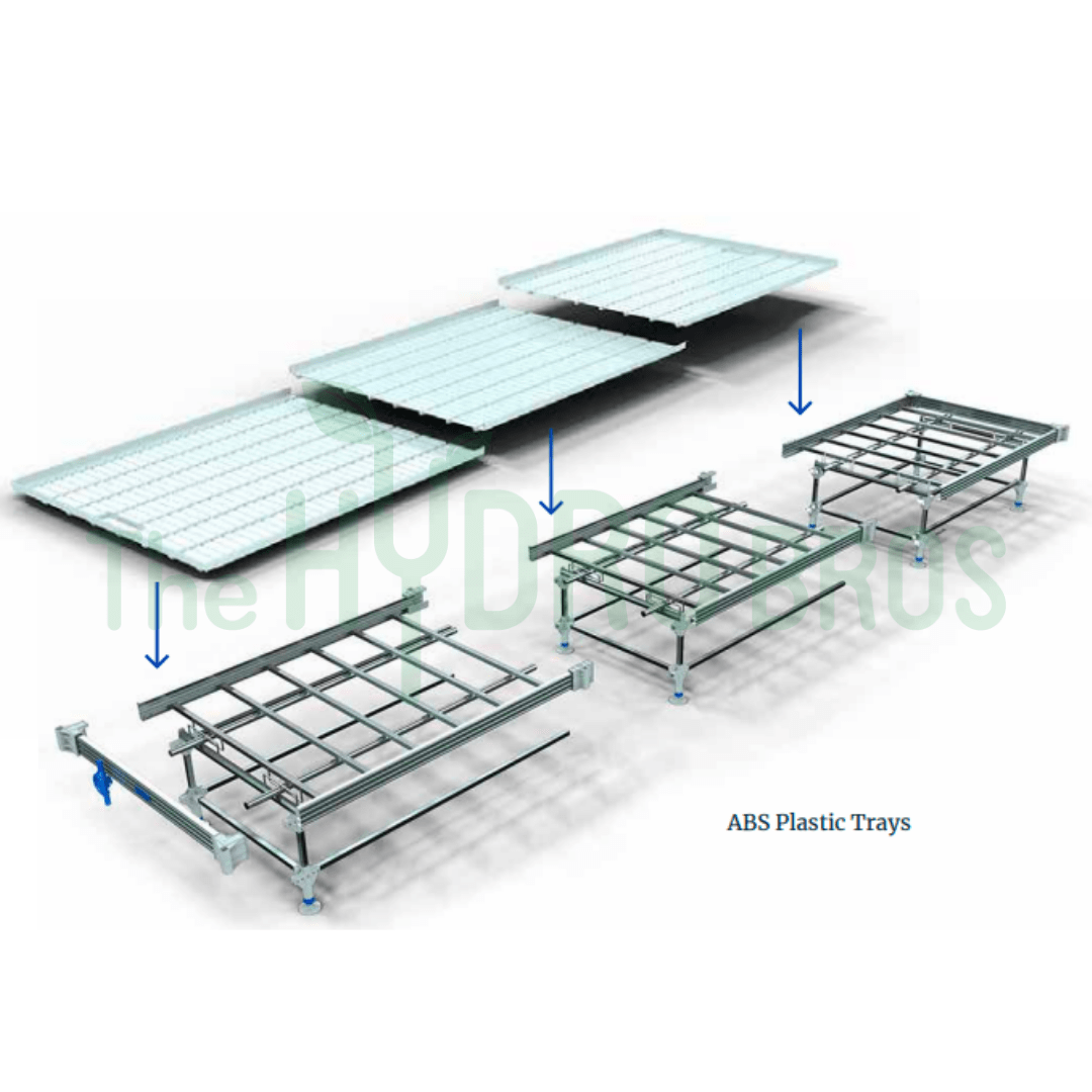 Grow Systems Wachsen Rolling Benches with Trays