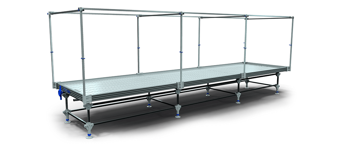 Grow Systems Wachsen Rolling Benches with Trays