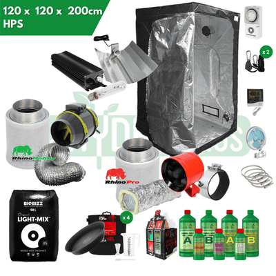120x120 Complete Grow Kit 600W HPS with Silenced Option