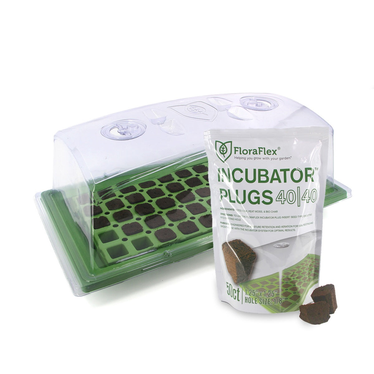 Propagator FloraFlex Deluxe Propagator / Incubator Kit + 50 Coco Plugs