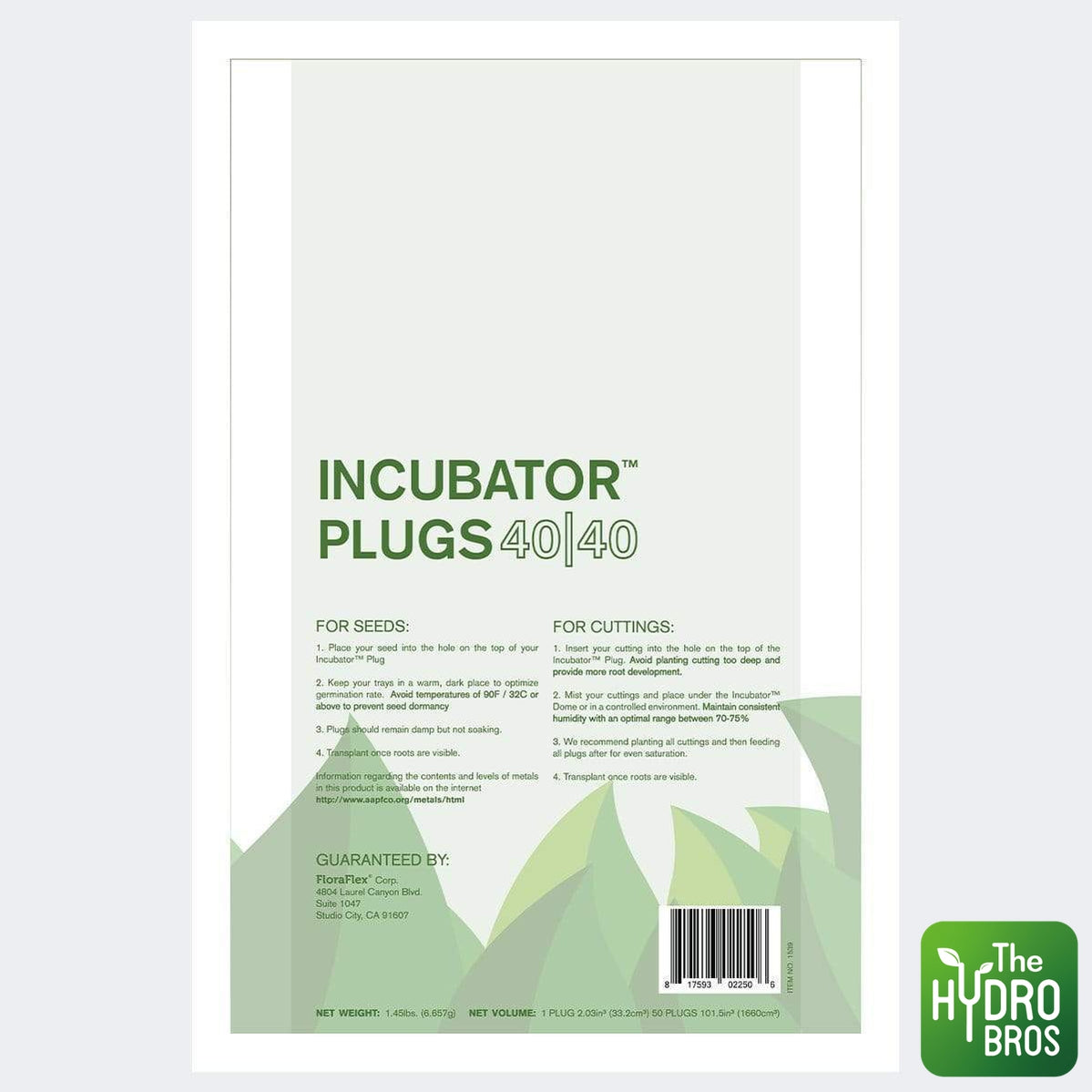 Propagator FloraFlex Incubator - 40|40 Coco Plugs - 50 pack