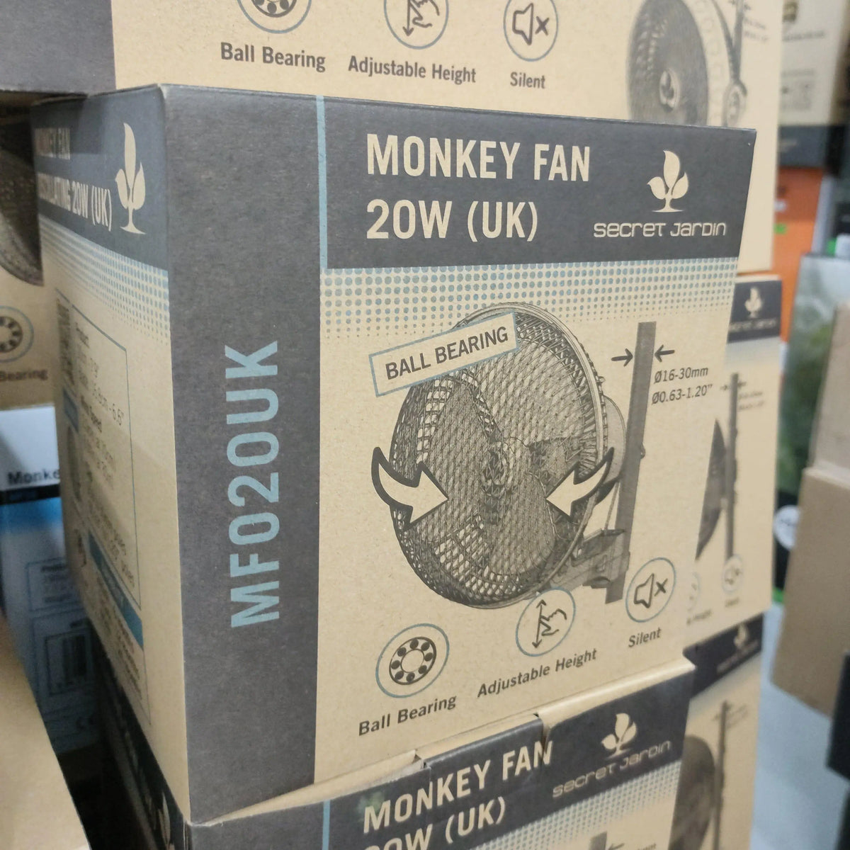 Secret Jardin Monkey Fans – 16W, 20W Oscillating & 30W Tent Fans
